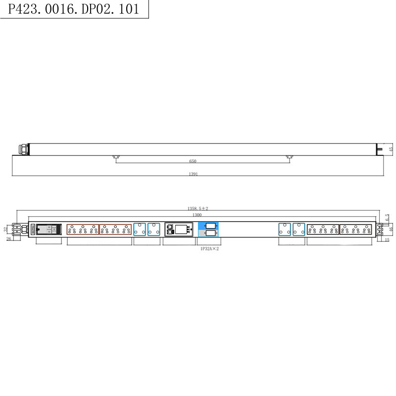 Prize Africa de Sud 16 prize 1.5U Disjunctor magnetic lichid Vertical TCP/IP Rack PDU inteligent