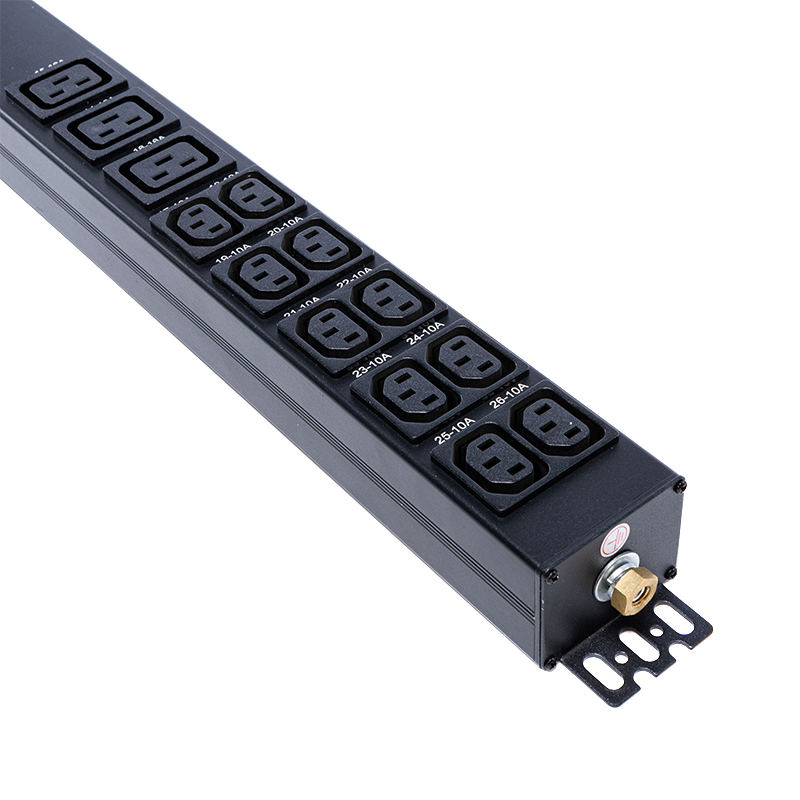 Rack inteligent TCP/IP PDU 26 prize IEC C13 /C19 1.5U Disjunctor magnetic lichid vertical