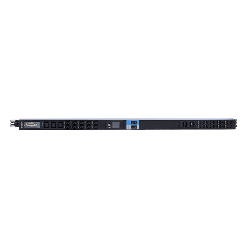 Rack inteligent TCP/IP PDU 26 prize IEC C13 /C19 1.5U Disjunctor magnetic lichid vertical