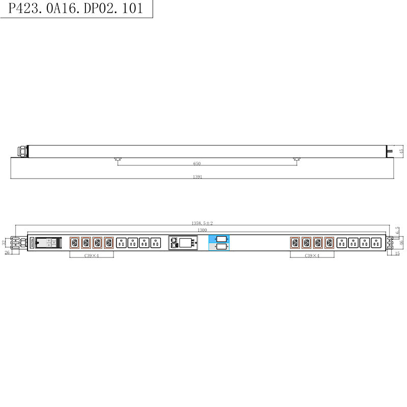 16 prize Prize IEC C13 C19 și SUA 1,5U Întrerupător magnetic lichid PDU vertical pentru rack inteligent TCP/IP