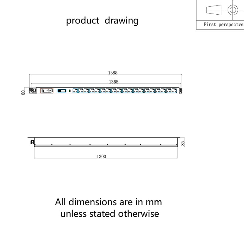 19-Prize British Indicator Vertical Breaker Rack comutat Pdu