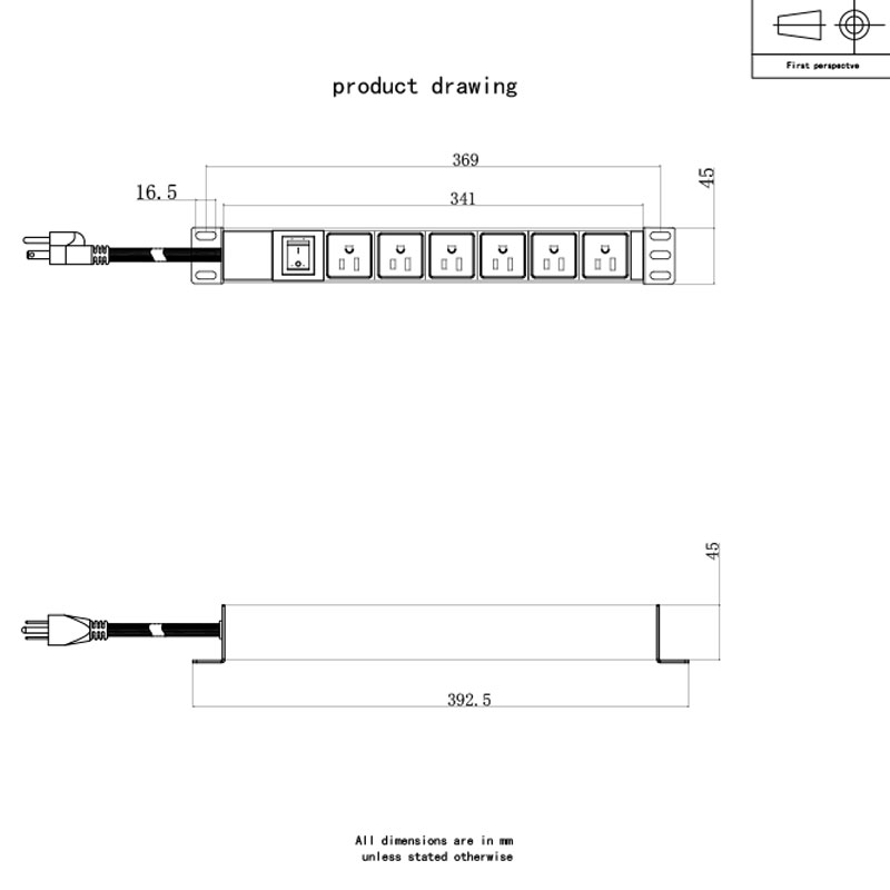 6 moduri US Horizontal Switched Rack Pdu 1U