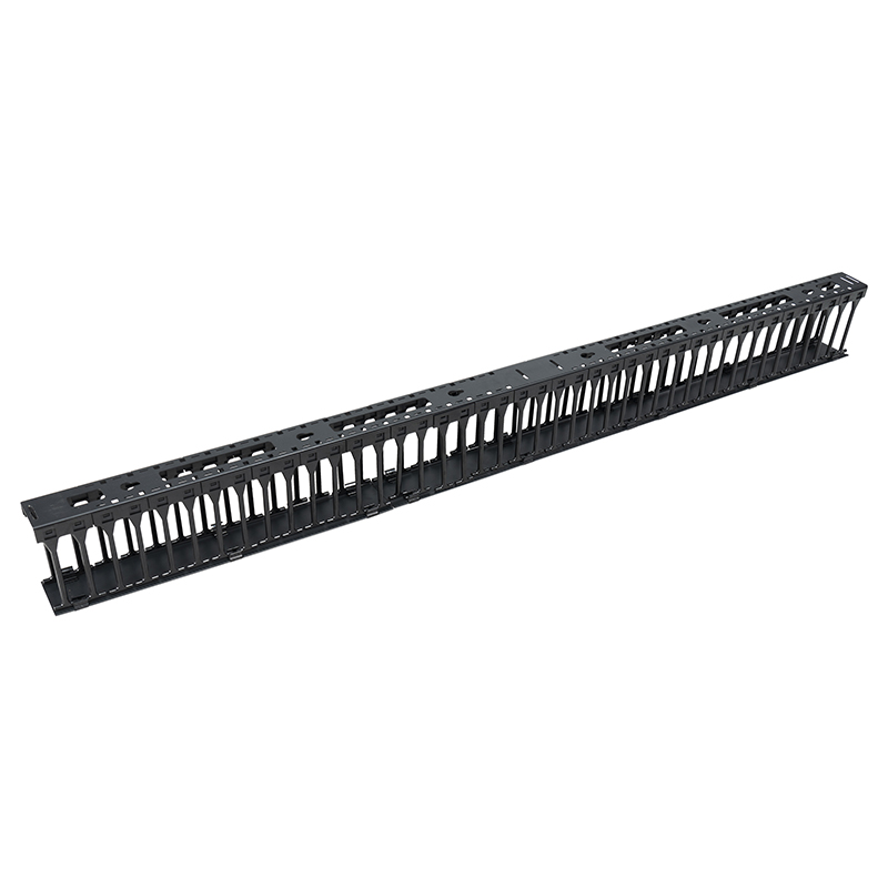 Gestionarea cablurilor din plastic de 19 inch negru pentru dulap