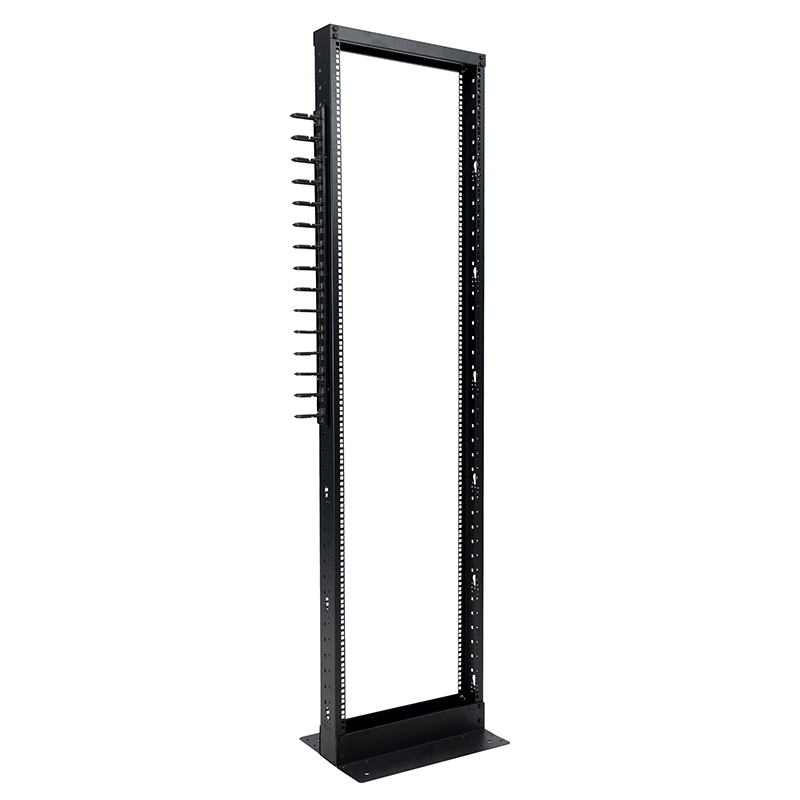 Rack deschis cu 2 stâlpi negru 18U-47U