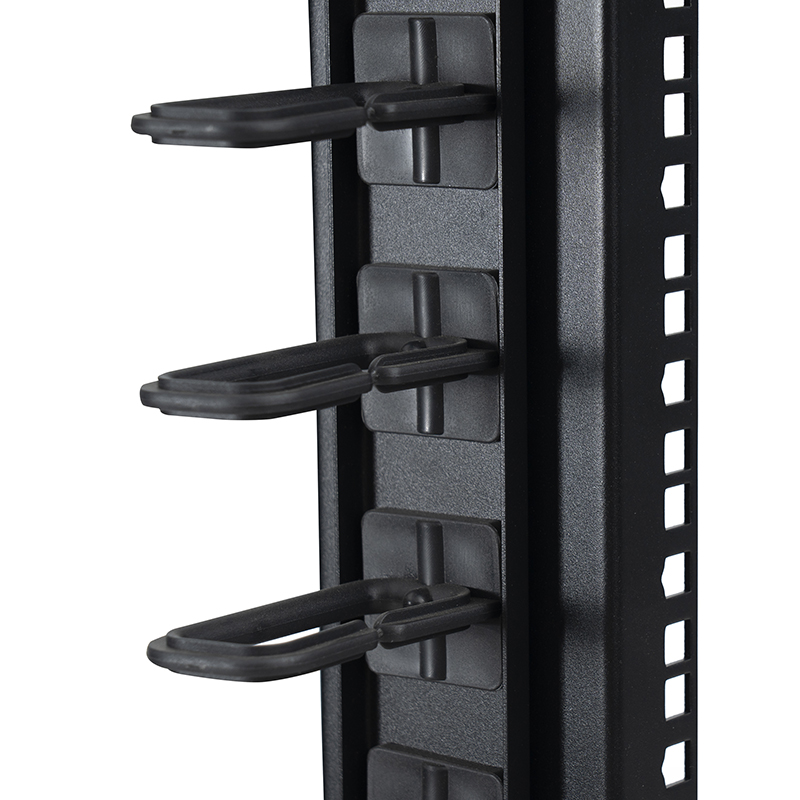 Rack deschis cu 2 stâlpi negru 18U-47U