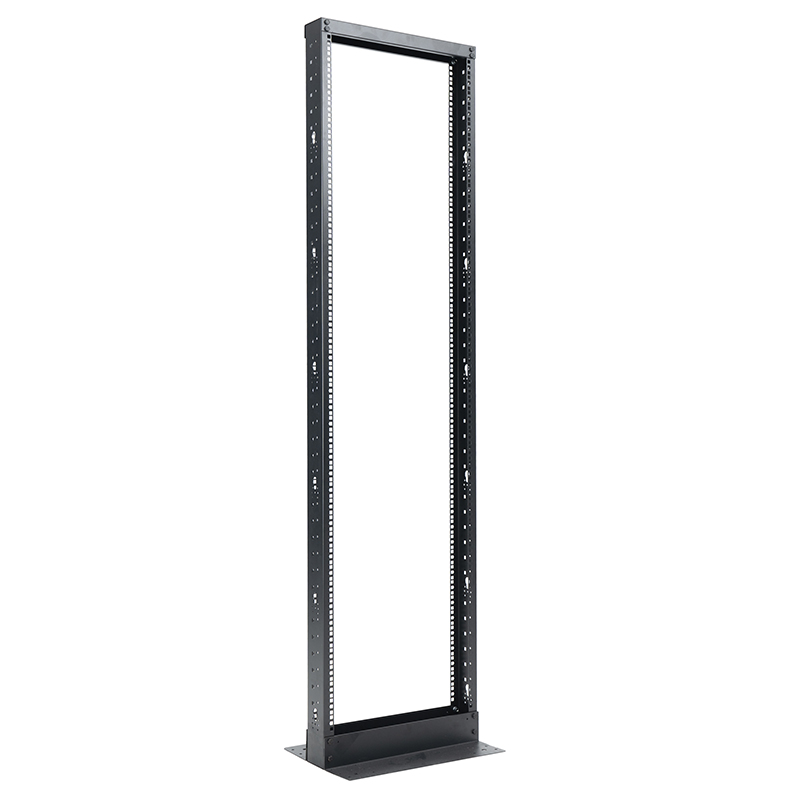 Rack deschis cu 2 stâlpi negru 18U-47U